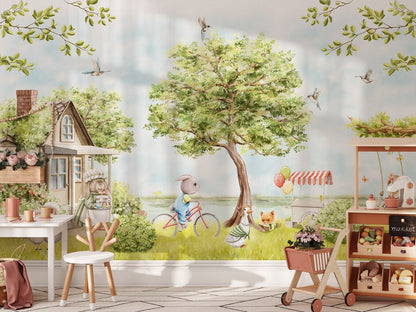 Kids Woodland Animals Wallpaper
