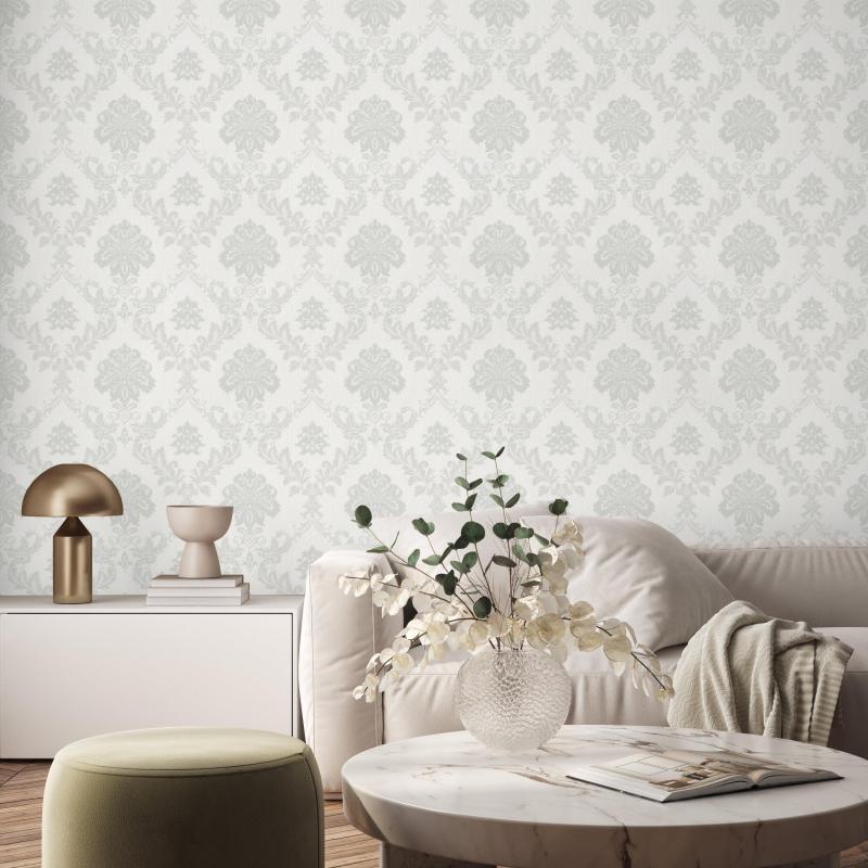 Modern Damask Pattern Wallpaper