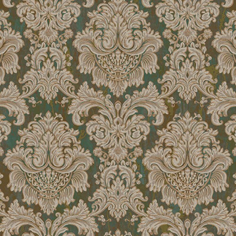 Rich Baroque Damask Pattern Wallpaper