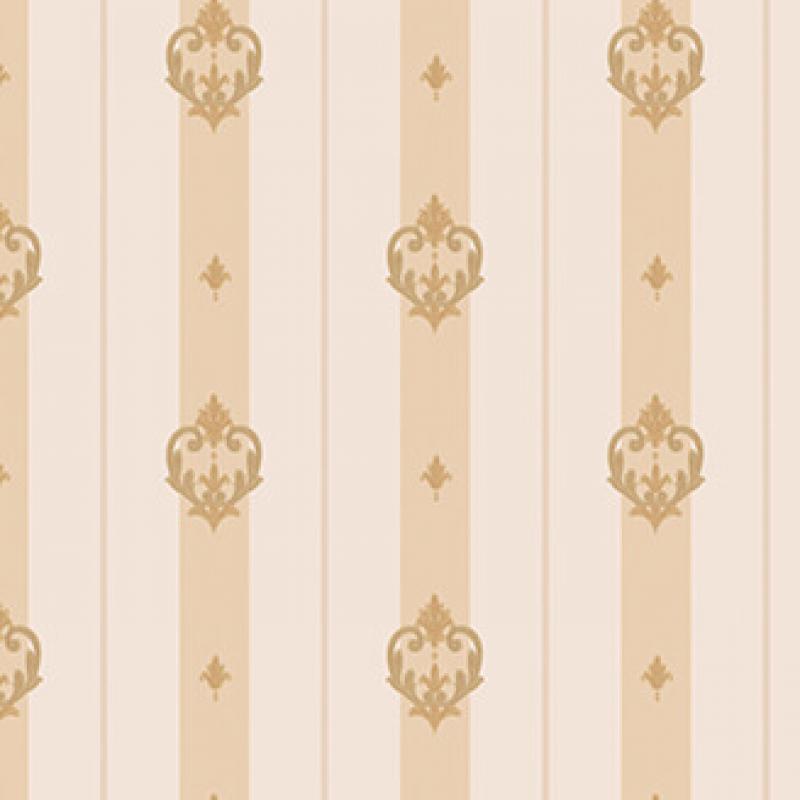 Striped Wallpaper With Neoclassical Hidden Ornaments