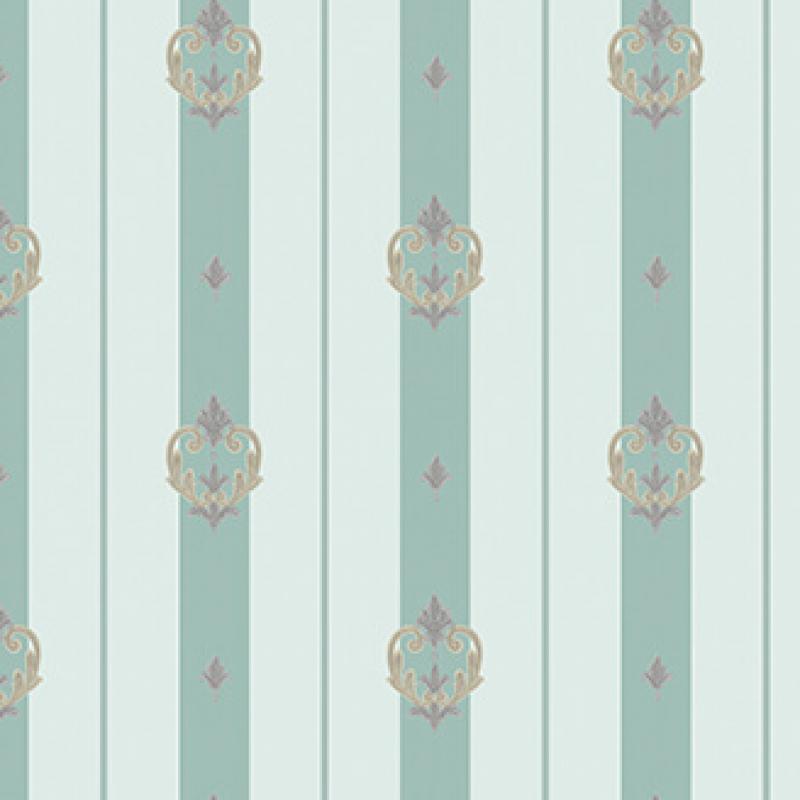 Striped Wallpaper With Neoclassical Hidden Ornaments