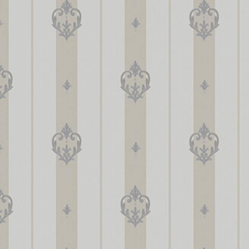 Striped Wallpaper With Neoclassical Hidden Ornaments