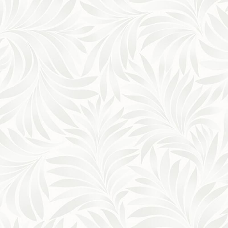 Tropical Stylized Leaves Pattern Wallpaper