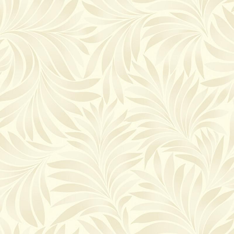 Tropical Stylized Leaves Pattern Wallpaper