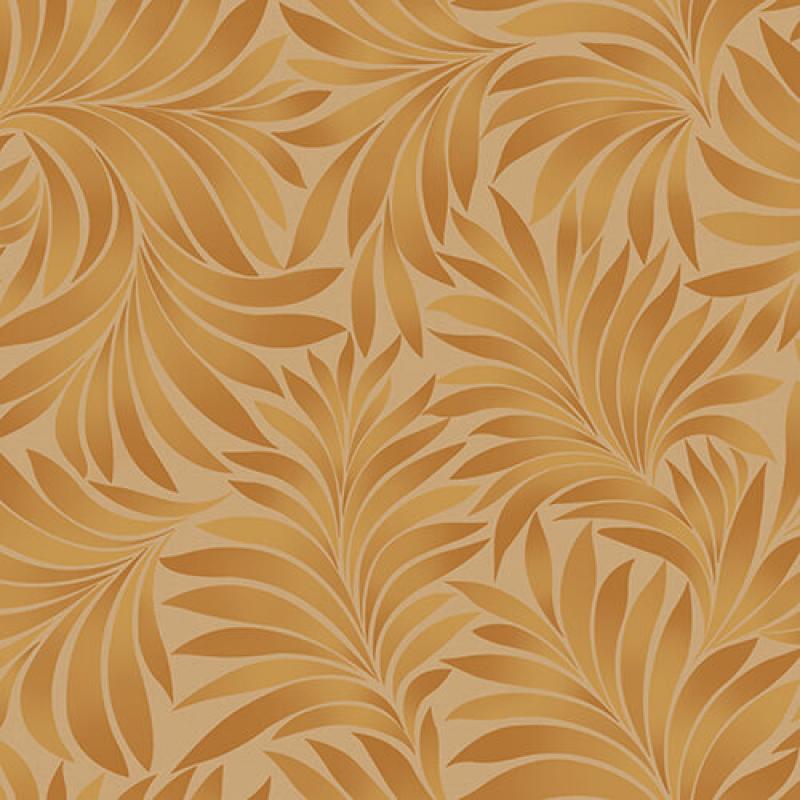 Tropical Stylized Leaves Pattern Wallpaper