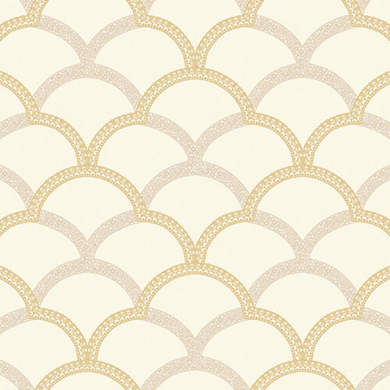 Wallpaper With Simple Waves Ornament