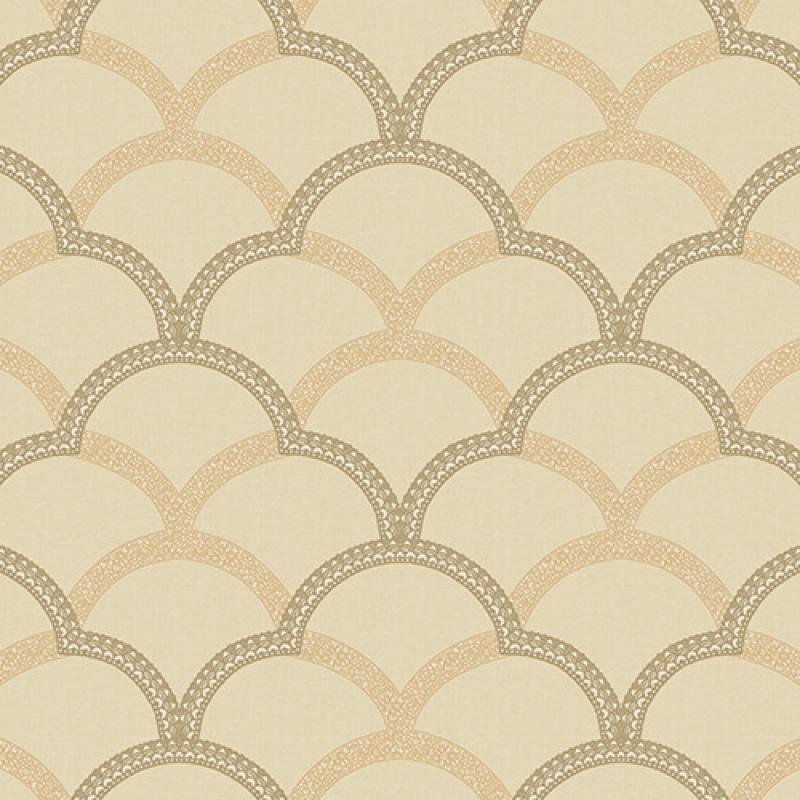 Wallpaper With Simple Waves Ornament