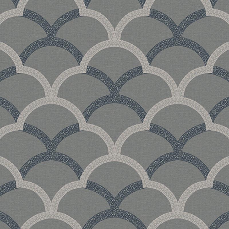 Wallpaper With Simple Waves Ornament