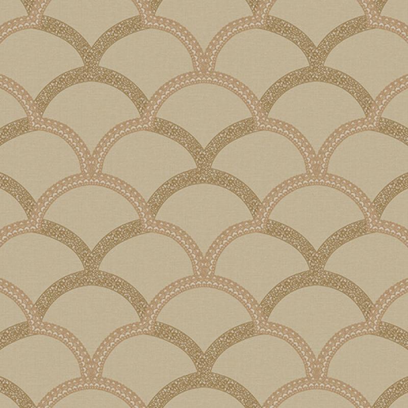 Wallpaper With Simple Waves Ornament