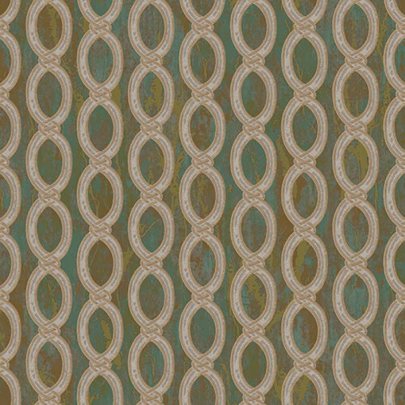 Wallpaper With Stylized Chain Pattern