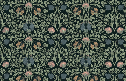 William Morris Style Floral Wallpaper – Vintage Wall Mural