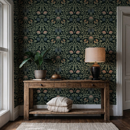 William Morris Style Floral Wallpaper – Vintage Wall Mural