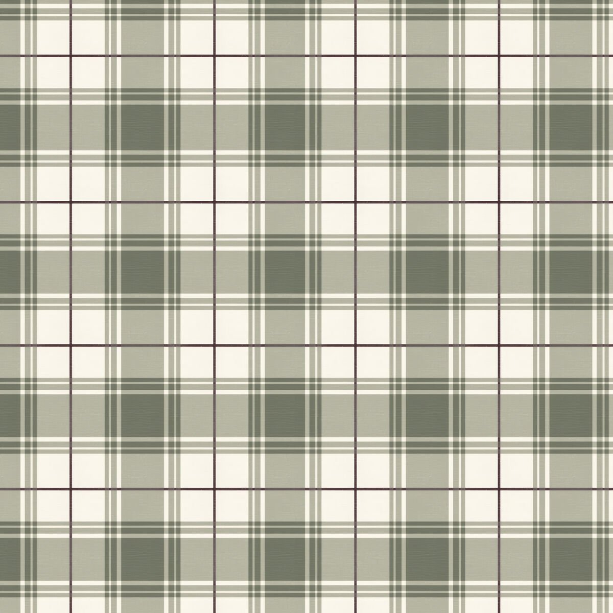 Green Plaid Wallpaper | Vintage Farmhouse Tartan Nursery Wall Mural | Peel and Stick Cottagecore Kids Wallpaper