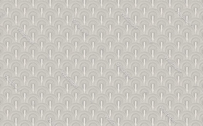 Linear Geometric Style Pattern Wallpaper, Peel and Stick Wallpaper, Stylish Room Design, Gray Wallpaper