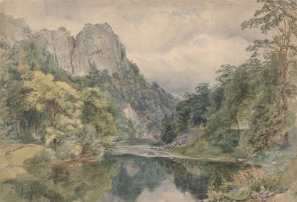 River and Forest Landscape Wallpaper, Mountain Tual Wallpaper, Nature Mural, Painting Wallpaper, Peel and Stick Wallpaper, Green Wallpaper