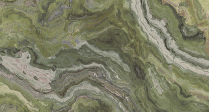 Marble Wallpaper in Green Shades, Abstract Peel and Stick Wallpaper, Stylish Room Design, Modern Pattern Wallpaper, Cool Green Wavy Mural