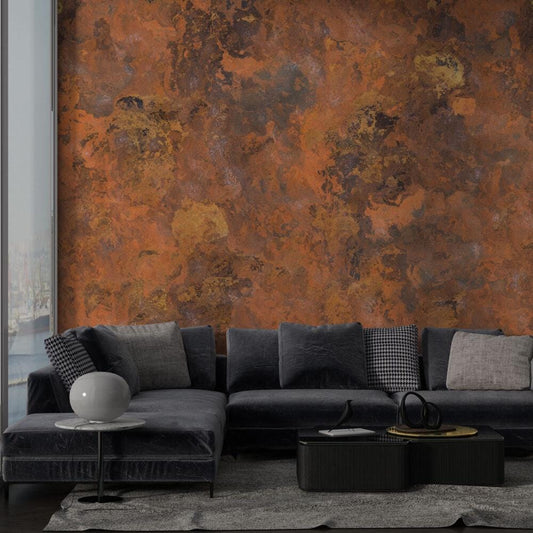 Copper Colors Wallpaper, Drawwing Wallpaper, Bohemian Wallpaper, Modern Mural, Peel and Stick Wallpaper, Wall Design, Wall Pattern Wallpaper