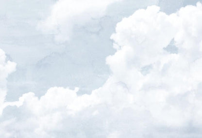 Blue Sky View Wallpaper, Tual Wallpaper, Nature Mural, Painting Wallpaper, Peel and Stick Wallpaper, Clouds Wallpaper, Bedroom Wallpaper