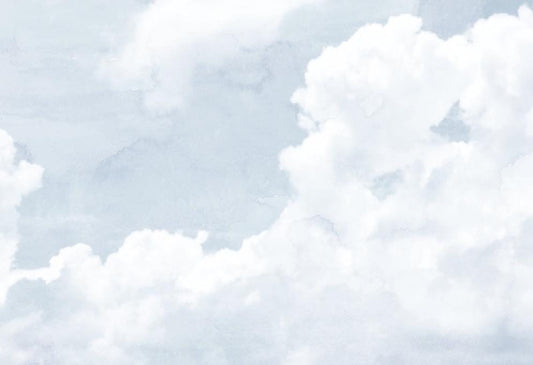 Blue Sky View Wallpaper, Tual Wallpaper, Nature Mural, Painting Wallpaper, Peel and Stick Wallpaper, Clouds Wallpaper, Bedroom Wallpaper