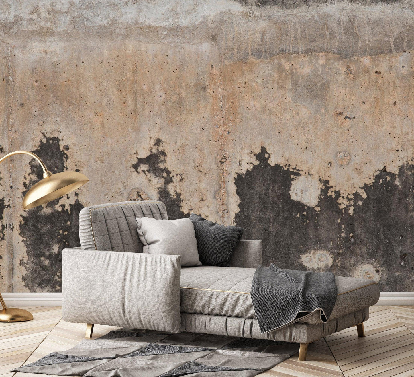 Abstract Vintage Art Wallpaper, Antiquing Effect Wallpaper, Dark Wallpaper, Modern Mural, Gray Peel and Stick Wallpaper, Cool Wall Design