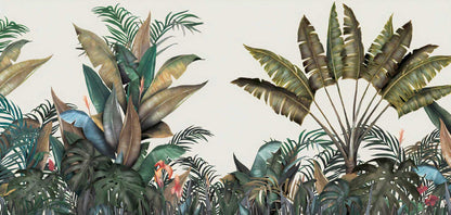 Large Leaf Tropical Patterned Kids 3D Wallpaper, Children and Baby Wallpaper, Tropical Forest Wallpaper Nursery, Wild Jungle Wallpaper