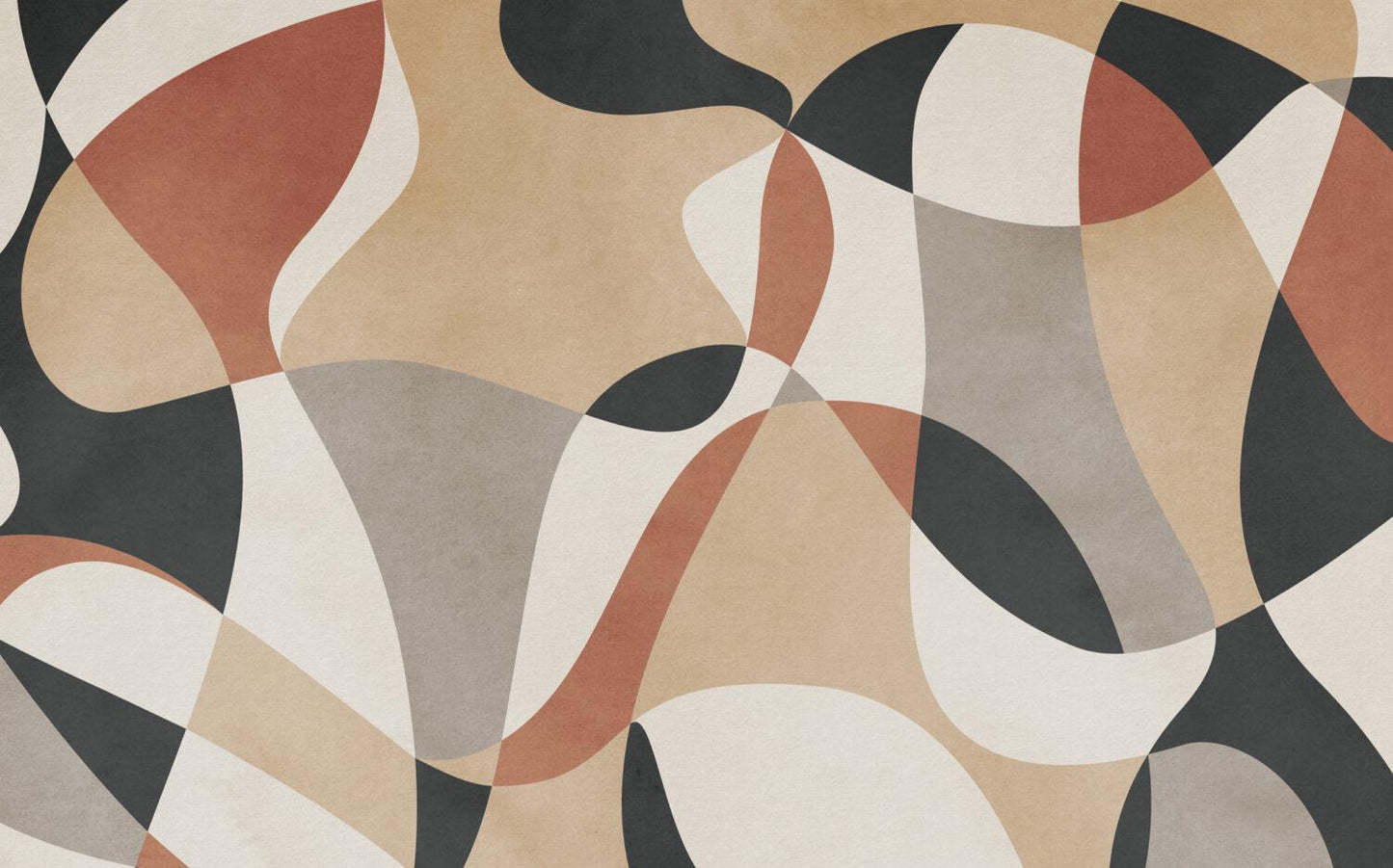 Abstract Patterned Wallpaper in Soft Colors, Boho Style Pattern Wallpaper, Peel and Stick Wallpaper, Watercolor Colorful Wallpaper