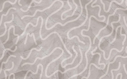 Patterned Wallpaper in Cream Tones, Modern Patterned Wallpaper, Bright Stylish Room Design, Special Design Wallpaper, Beige Wallpaper