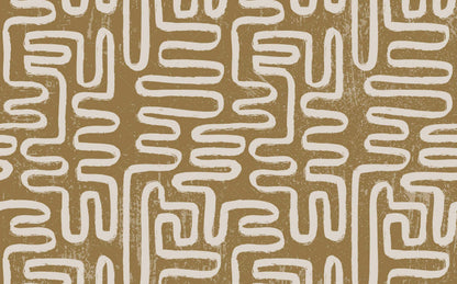 Zigzag Patterns on Green Background Wallpaper, Peel and Stick Wallpaper, Stylish Room Design, Modern Wallpaper, Abstract Pattern Wallpaper