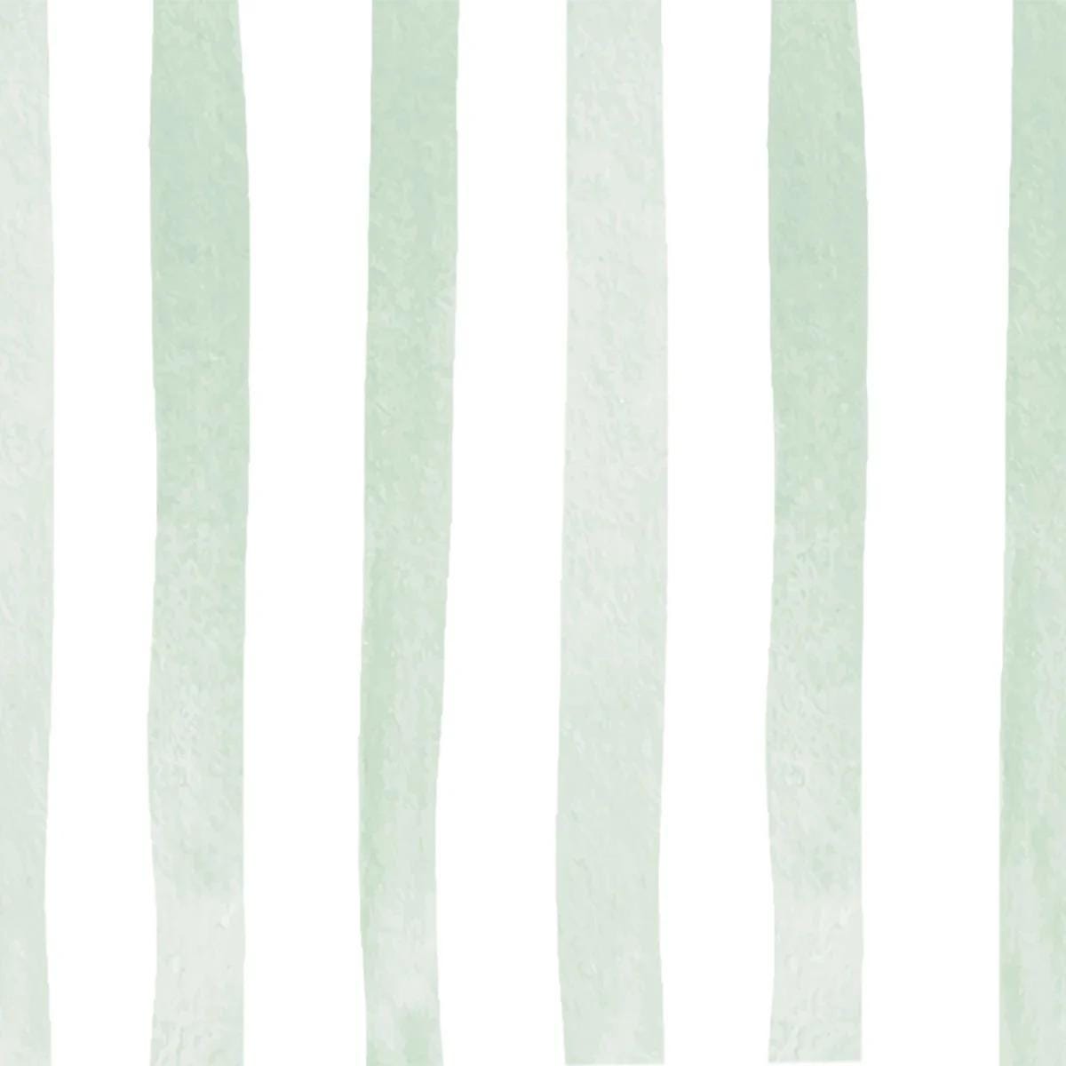Child Room Green Striped Wallpaper, Watercolor Kid Mural, Watercolor brush Wallpaper Nursery, School  Wallpaper, Green Baby Room Wallpaper