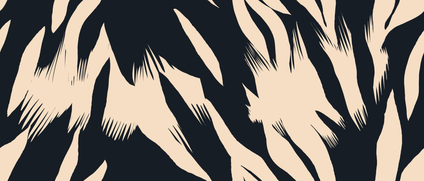 Black Beige Abstract Brush Pattern Wallpaper, Peel and Stick Wallpaper, Stylish Room Design, Black Wallpaper, Modern Artistic Wallpaper