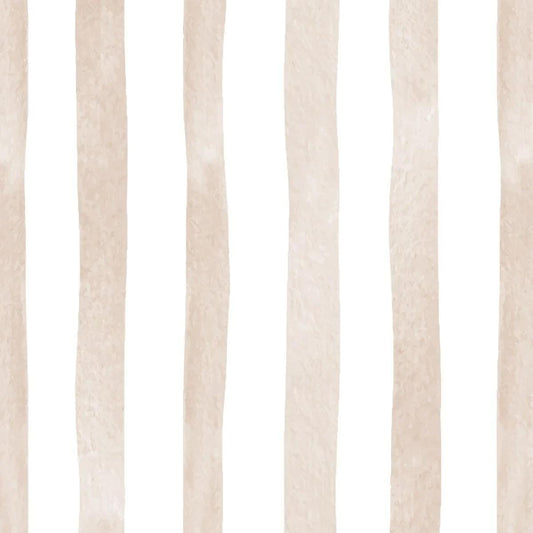 Child Room Brown Striped Wallpaper, Watercolor Kid Mural, Watercolor brush Wallpaper Nursery, School  Wallpaper, Brown Baby Room Wallpaper