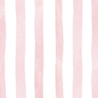 Child Room Pink Striped Wallpaper, Watercolor Kid Mural, Watercolor brush Wallpaper Nursery, School  Wallpaper, Pink Baby Room Wallpaper