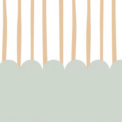 Ruffles and Stripes Green Wallpaper, Watercolor Kid Mural, Watercolor brush Wallpaper Nursery, School  Wallpaper, Green Baby Room Wallpaper