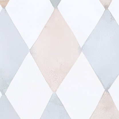 Harlequin Pattern Kidsroom Wallpaper, Watercolor Mural Nursery, Pink and Blue Baby Wallpaper, School Wallpaper, Diamond Baby Room Wallpaper