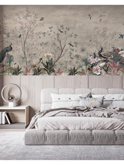 Birds & Nature Chinoiserie Floral Wallpaper