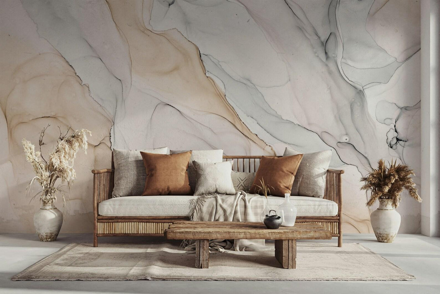 Colourful Ink Effect Marble Pattern Wallpaper, Peel and Stick Wallpaper, Stylish Room Design, Modern Wallpaper, Abstract Wall Poster
