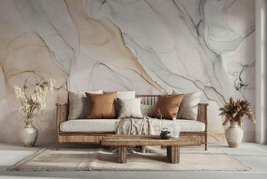 Colourful Ink Effect Marble Pattern Wallpaper, Peel and Stick Wallpaper, Stylish Room Design, Modern Wallpaper, Abstract Wall Poster