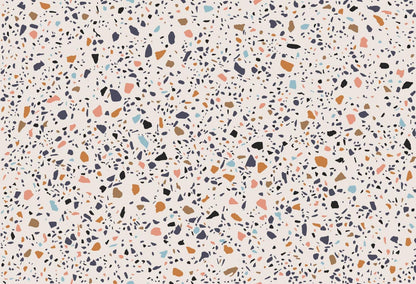 Small Colored Stone Patterns Kids Wallpaper on a White Background, Child Wallpaper, Bright Wallpaper Nursery, Colourful Baby Room Wallpaper