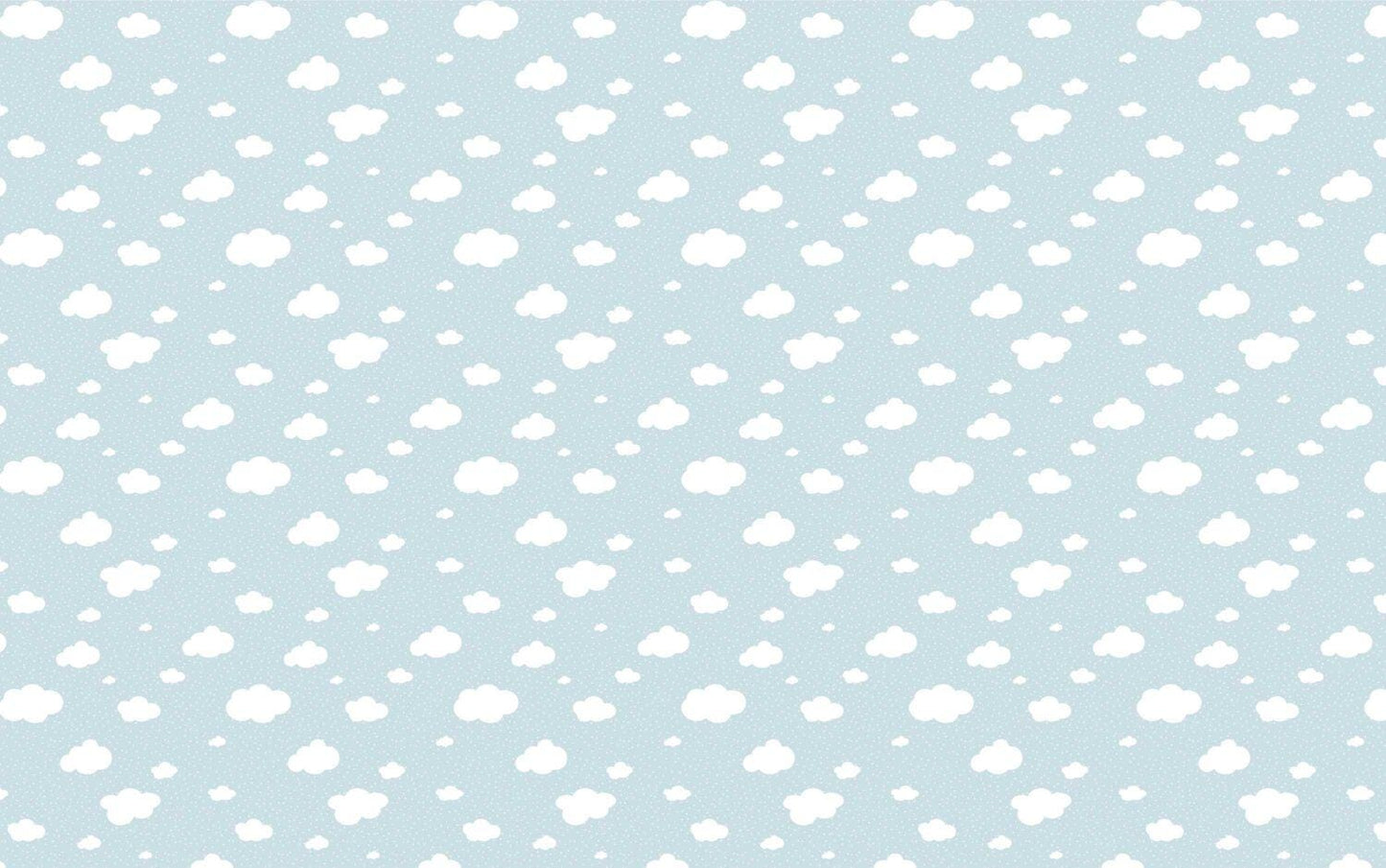 Tiny Clouds Wallpaper For Kidsroom, Watercolor Wallpaper Nursery, Blue Child Wallpaper, Illustration Sky Wallpaper, Baby Boy Wallpaper