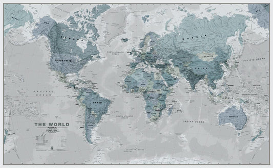 3D Wallpaper with Scaled World Map Pattern in Blue Tones, Bohemian Wallpaper, Peel and Stick Wallpaper, Drawwing Wallpaper