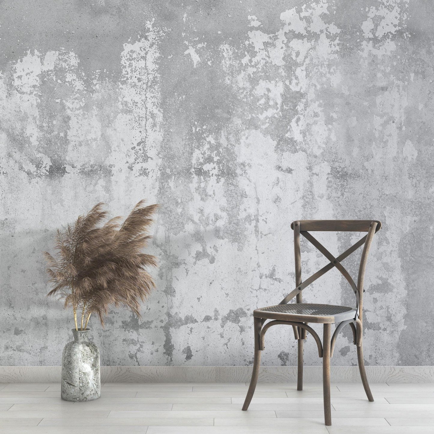Antique Wallpaper in Exposed Concrete Appearance, Painting Effect Wallpaper, Dark Wallpaper, Modern Mural, Gray Concrete Wallpaper