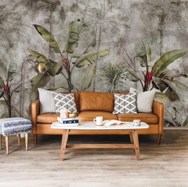 Tropical Plant Wallpaper, Rainforests and Natives Themed Wallpaper, Bird Sanctuary Wallpaper, Exotic Plant Floral Wallpaper