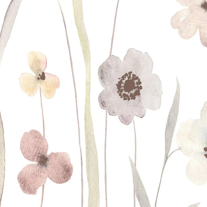 Autumn Flowers Baby Girl Wallpaper, Flower Garden Kids Wallpaper, Art Wallpaper Nursery, Watercolor Floral Wallpaper, Baby Girl Wallpaper