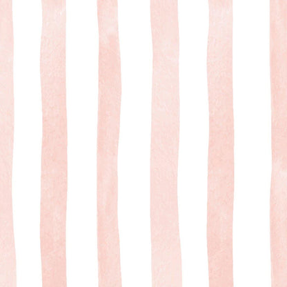 Child Room Salmon Pink Striped Wallpaper, Watercolor Kid Mural, Watercolor brush Wallpaper Nursery, School  Wallpaper, Pink Baby Wallpaper