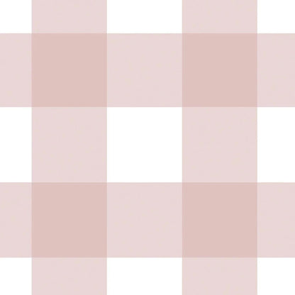 Big Pink Plaid Wallpaper, Watercolor Mural Nursery, Pink Baby Girl Wallpaper, School Wallpaper, Pink Baby Room Wallpaper