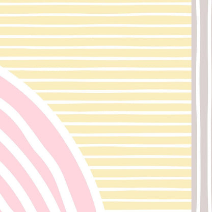 Striped Rainbow Kids Wallpaper in Soft Colors, Watercolor Wallpaper for Kidsroom, Colourful Wallpaper Nursery, Illustration Baby Wallpaper