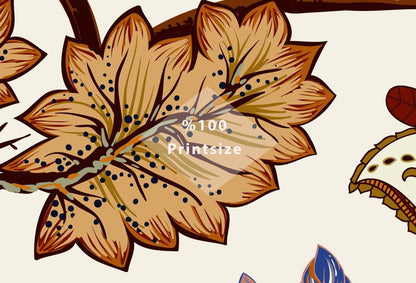 Vintage Paisley Wallpaper, Traditional Pattern Luxury Wallpaper, Oriental  Flowers Wallpaper, Floral Wallpaper, Romantic Drawing Mural