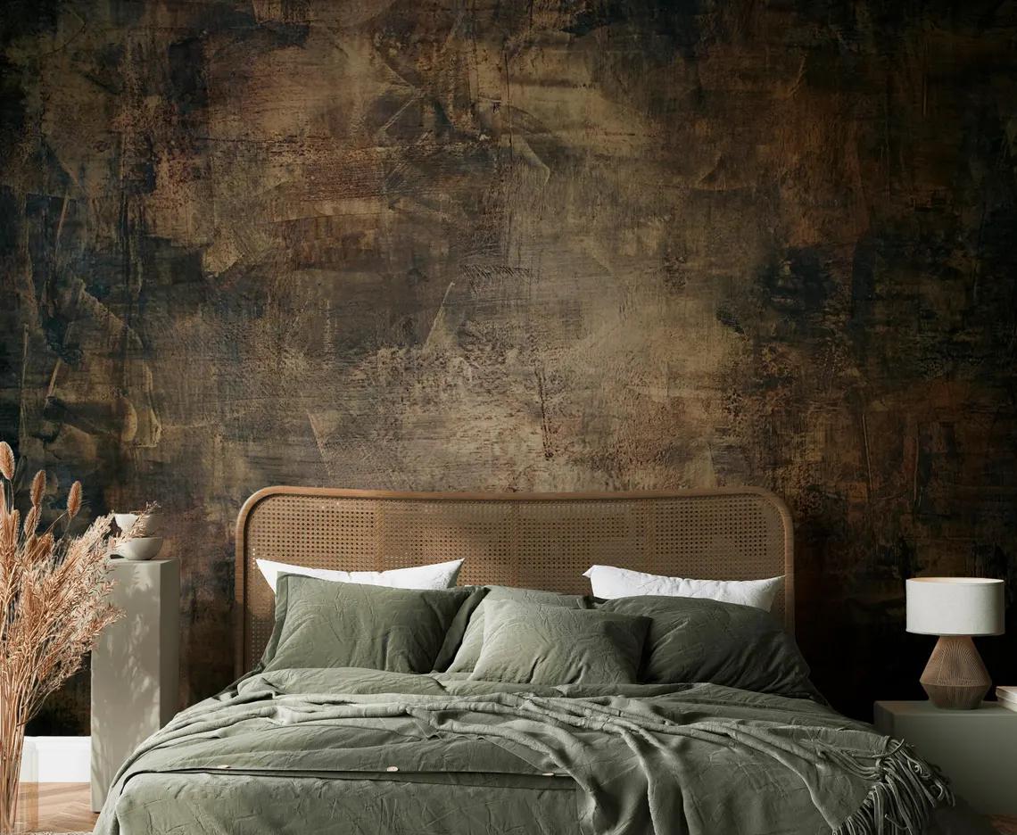 Dark Brush Stroke Effect Wallpaper, Abstract Wall Mural, Dark Vintage Wallpaper, Modern Mural, Peel and Stick Wallpaper, Cool Wall Design