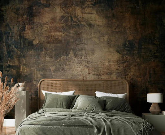 Dark Brush Stroke Effect Wallpaper, Abstract Wall Mural, Dark Vintage Wallpaper, Modern Mural, Peel and Stick Wallpaper, Cool Wall Design
