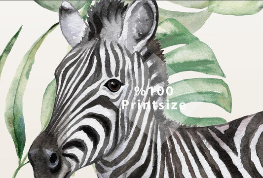 Wildlife Animals Kids Wallpaper, Elephant Giraffe Zebra Wallpaper for Kidsroom, Safari Child Wallpaper, Tropical Jungle Wallpaper Nursery